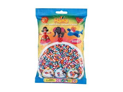 HAMA Sachet de 3000 perles  midi : perles bicolores  