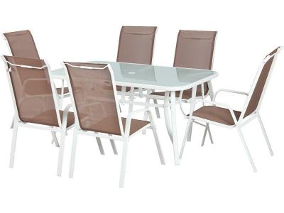 HABITAT ET JARDIN Salon de jardin en textil&egrave;ne Cordoba - Phoenix - Taupe - Marron.