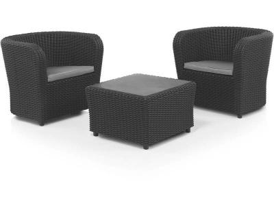 HABITAT ET JARDIN Salon de jardin ""Set Nova"" - Graphite