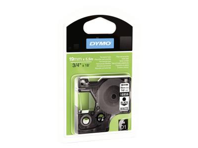 DYMO  D1 - Durable &Eacute;tiquettes - Noir sur blanc - 19mm x 5.5m