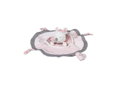 SAUTHON Doudou plat souris Lilibelle rose (34 cm) 