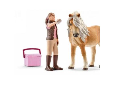 SCHLEICH 41431 Palefreniere avec jument islandaise