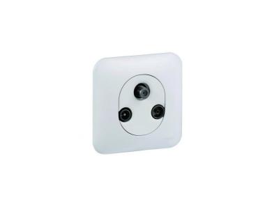 SCANELEC Schneider Electric - Prise tv/fm/sat Ovalis - 1 entr&eacute;e - Blanc