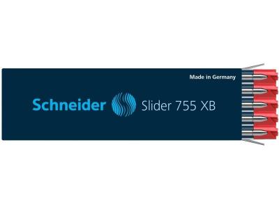 SCHNEIDER slider 755 lot de 10 recharges g&eacute;antes avec technologie viscoglide pour stylos &agrave; bille  rave/contrast/k20 icy colors/haptify/o 