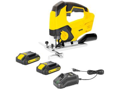 VITO Scie sauteuse sans fil 20v + 2 batteries lithium 4.0 ah + chargeur rapide  ego li