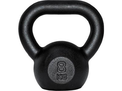 SCSPORTS Kettlebell - 8 kg, Durable, Poign&eacute;e Ergonomique, Robuste, en Fonte, Noir - Kettle Bells, Poids &agrave; Main, Entra&icirc;nement de la Force, Entra&icirc;nement de 