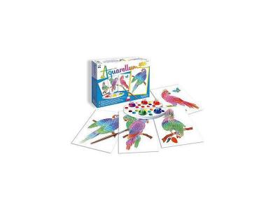 SENTOSPHERE Kit cr&eacute;atif Aqyuarellum Junior Perroquets Sentosh&egrave;re