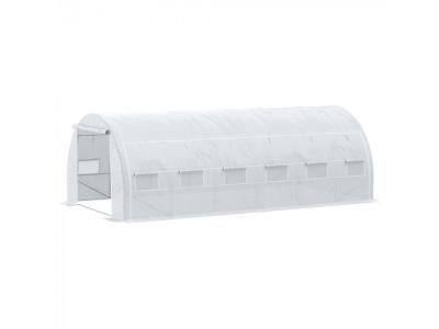 MH  - Serre de jardin tunnel 18 m2 dorian blanche