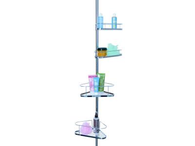 MSV Etag&egrave;re Serveur de douche d'angle Acier Chrom&eacute; Telescopique 145-250cm