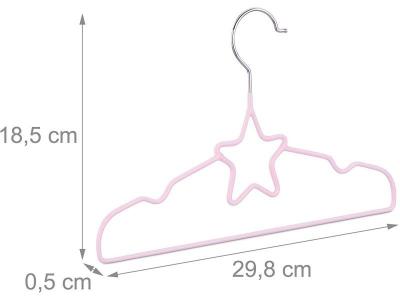 HELLOSHOP26 Lot de 10 cintres pour enfants rose  13_0002475