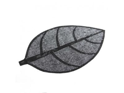 SECRET DE GOURMET Lot de 6 sets de table feuilles - 50 x 33 cm - Noir