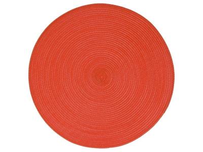 SECRET DE GOURMET  - Set de table Tress&eacute; Rond - Diam. 38 cm - Rouge