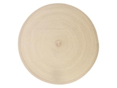 SECRET DE GOURMET Lot de 6 sets de table ronds - D 38 cm - Beige