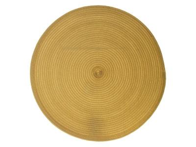 SECRET DE GOURMET Lot de 6 sets de table ronds - D 38 cm - Dor&eacute;