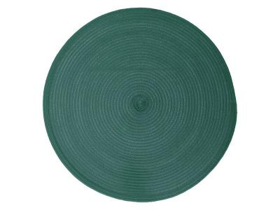 SECRET DE GOURMET Lot de 6 sets de table ronds - D 38 cm - Vert &eacute;meraude