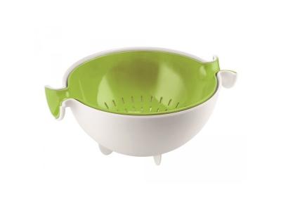 GUZZINI , Lot Passoire Avec Bol Spin&Drain, 30 x 25 x h12,5 cm