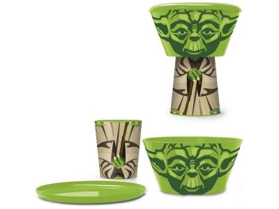 GENERIQUE Set Repas 3 Pi&egrave;ces En Pvc Empilable Yoda