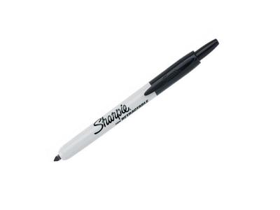 SHARPIE Marqueur permanent  - pointe ogive r&eacute;tractable - noir