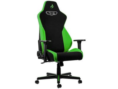 NITRO CONCEPTS Chaise Gamer  S300 Atomic Green - Noir/Vert/Tissu/3D 