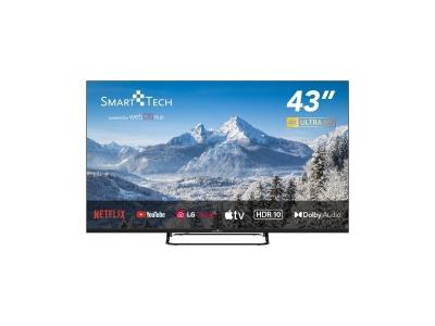 SMARTTECH Smart tech tv led 4k uhd 43' (108 cm) smart tv web os-43uw02v- molotov, netflix, prime video, canal+, disney+ - 3xhdmi - 2xusb - memc- dolby audio 43UW02V 