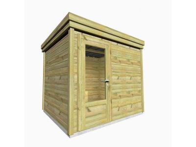 ABRI FRANCAIS Abri de jardin autoclave avec porte vitr&eacute;e - 6,7m2 / 2,5x2m