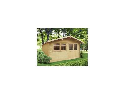 SOLID Abri de jardin Niort en bois massif avec double porte 418x298cm 