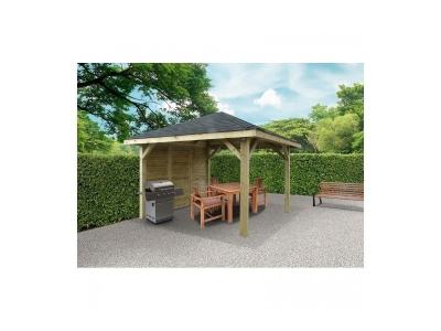 SOLID  Abri de Jardin Maisonnette Chalet Kiosk Combination 347x347