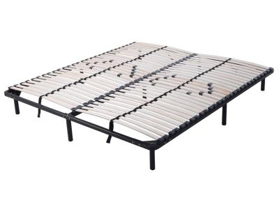 CADENTRO Sommier &agrave; lattes 140x200 cm avec 9 pieds - Fermet&eacute; r&eacute;glable