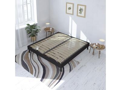 MAISON AUBERTIN Sommier &agrave; lattes en kit- bois - couleur noire - 90x190 cm 1SOMNOI90190