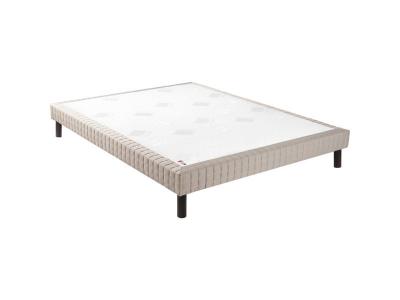 EPEDA Sommier  confort ferme deco nature jean gris fonc&eacute; 120x190