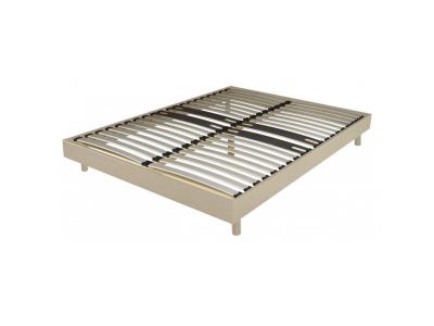 EBAC Sommier + jeu de pieds 160x200 Decokit 2x19 lattes Ch&ecirc;ne Clair
