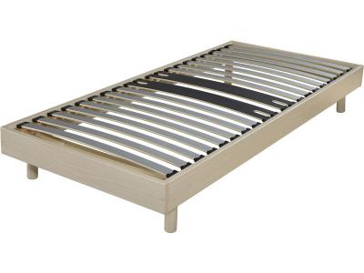 CAMIF Sommier + jeu de pieds 90x190 decokit 18 lattes ch&ecirc;ne clair