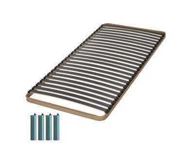 EBAC Sommier &agrave; lattes + pieds 90x190 C224 - 24 lattes bois - Fabrication fran&ccedil;aise