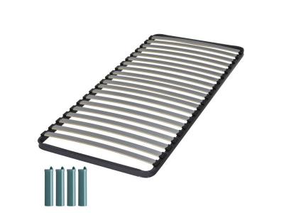 EBAC Sommier &agrave; lattes + pieds 90x200 C221 - 20 lattes bois - Fabrication fran&ccedil;aise