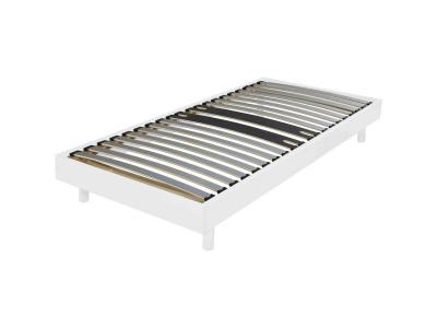 TERRE DE NUIT  Sommier kit d&eacute;cor blanc zone lombaire renforc&eacute;e 90x190