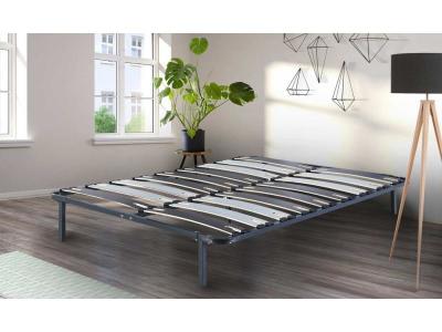 SOFAREVA Sommier Morpholattes 200x200cm 5 zones de maintien R&eacute;sistant et confortable  Latte extra larges flexible  Montage rapide 