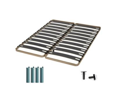 EBAC Sommier &agrave; lattes + pieds 2x80x200 C310 - 22 lates bois - Fabrication fran&ccedil;aise