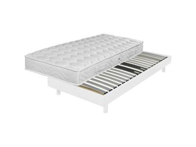 EBAC Sommier + pieds + matelas blanc decokit 90x190 SDKM09BC0&&MMON09RL0
