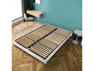 LE QUAI DES AFFAIRES Sommier sur pied SOMKIT 160x200 / Blanc
