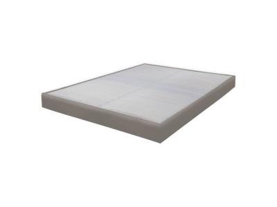 EBAC Sommier tapissier 120x190 Omega simili taupe 2x18 lattes