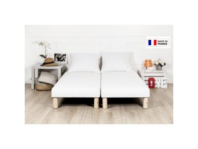 BY SOMMIFLEX Sommier tapissier 180x200cm (90x200x2) blanc