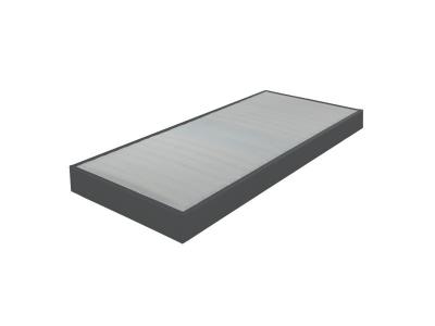 EBAC Sommier tapissier 80x190 Omega simili gris 18 lattes