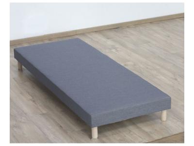 SELENIA Sommier Tapissier &agrave; Lattes Bleu Denim LEO Made In France