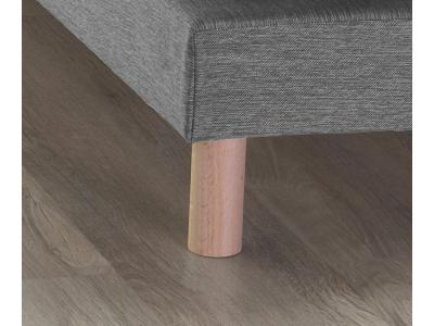 SELENIA Sommier tapissier &agrave; lattes gris anthracite, 12 cm, Made in France