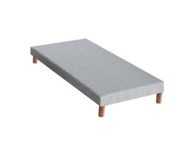 SELENIA Sommier Tapissier &agrave; Lattes Gris Chin&eacute; LEO Made In France