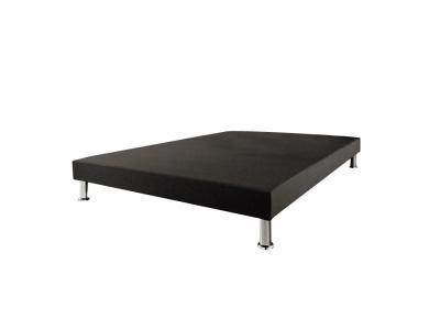 EBAC Sommier tapissier + jeu de pieds 160x200 Deco 12 lattes - Gris