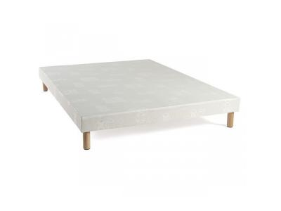SOMEO  - Sommier tapissier recouvert 13 cm niagara 120x200 - Blanc