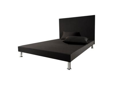 EBAC Sommier tapissier + t&ecirc;te + jeu de pieds 140x190 deco 12 lattes