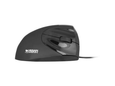 URBAN FACTORY Souris filaire verticale  Ergo Noir 