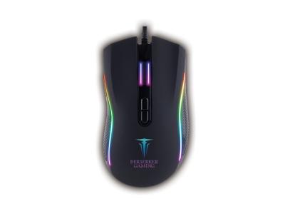ALPHA OMEGA PLAYERS Souris de gaming Berserker Gaming S2 filaire optique &eacute;clair&eacute;, port USB noir 